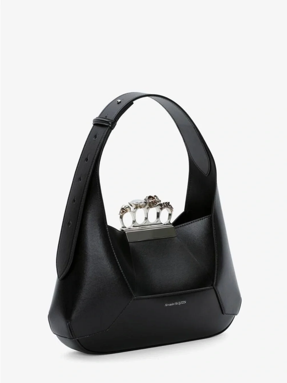 ALEXANDER MCQUEEN ‘The Jewelled Hobo Bag’ in Black - Picture 2 of 12